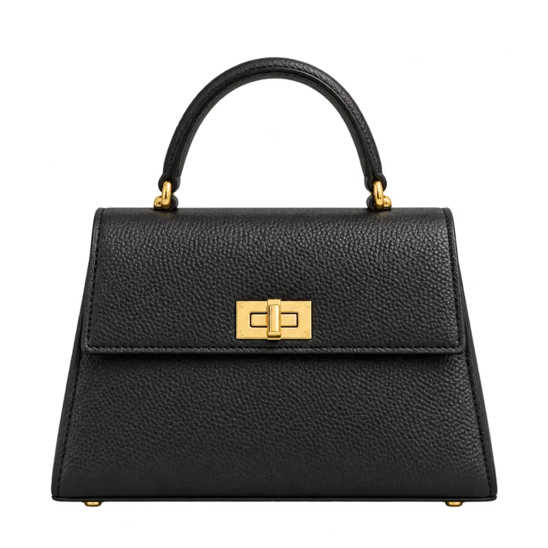 Black mini top-handle handbag