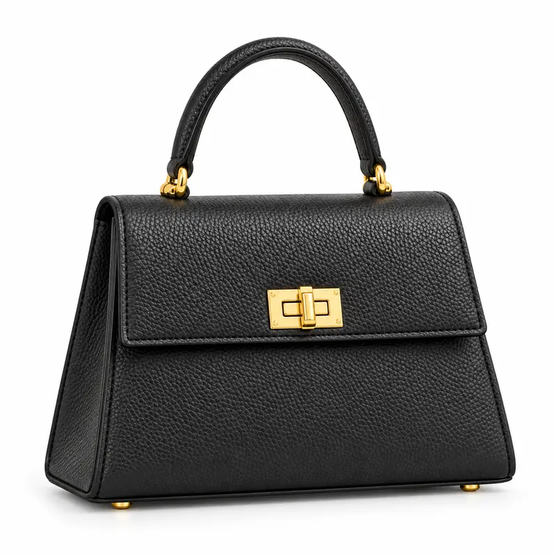 Black mini top-handle handbag