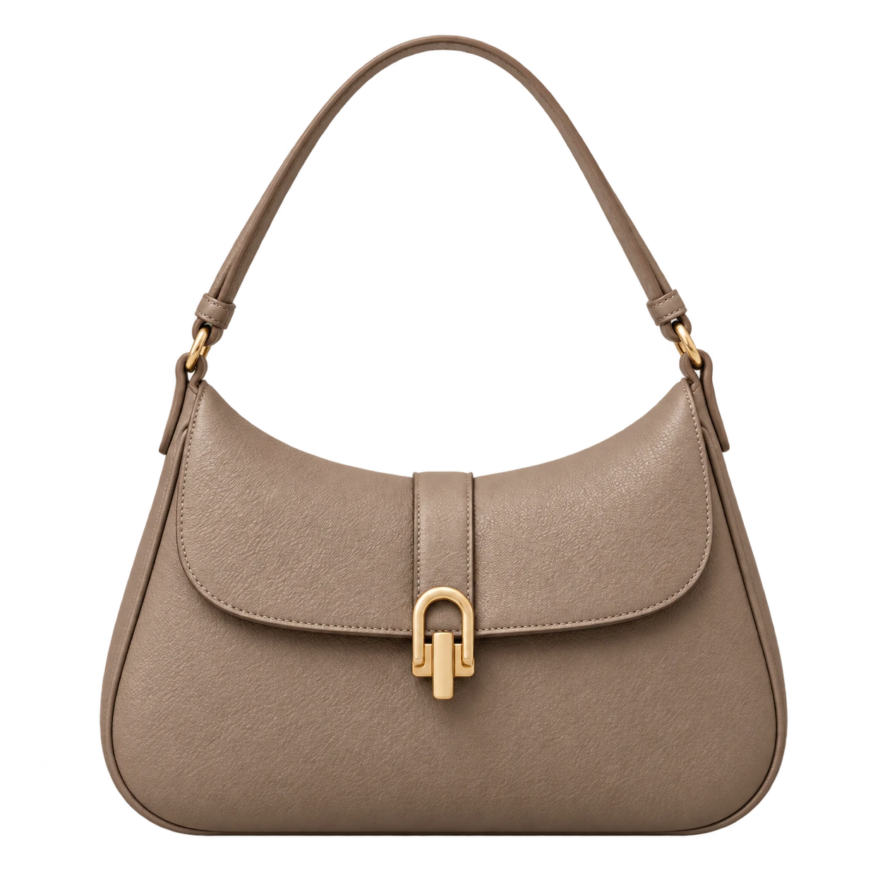 The Arc Shoulder Bag in taupe